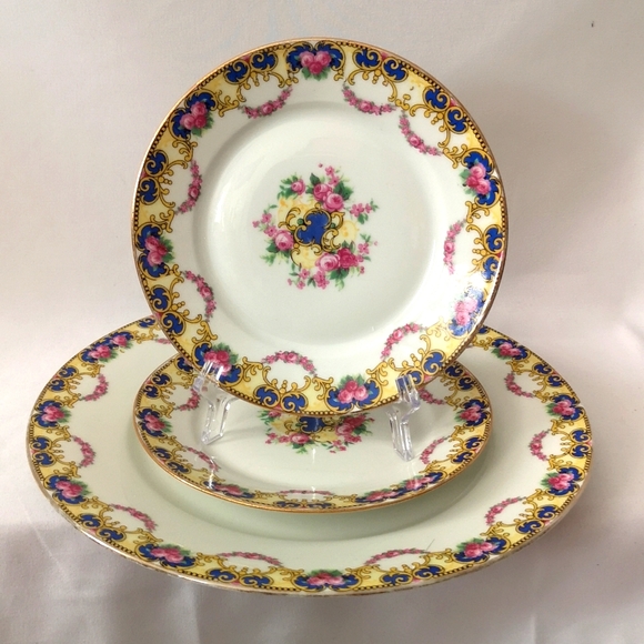 Vintage Limoges France Set of Three Replacement Dinnerware 2 Small & 1 Large - Picture 1 of 4